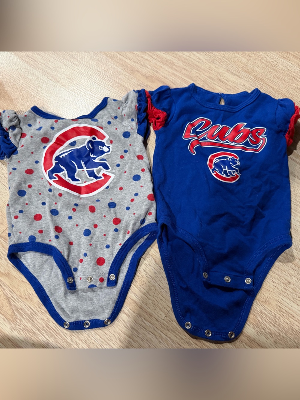 Genuine Merchandise Cubs Baby One-Piece Bodysuits - Blue, Gray, Red